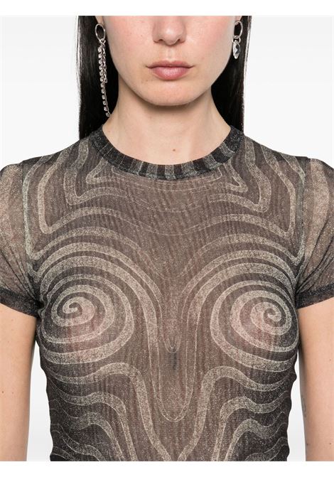 printed spieral short dress wloamn black JEAN PAUL GAULTIER | 25/34-F-RO392-T587000203